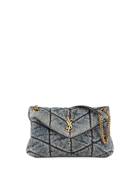 ysl denim lou lou bag|loulou quilted leather shoulder bag.